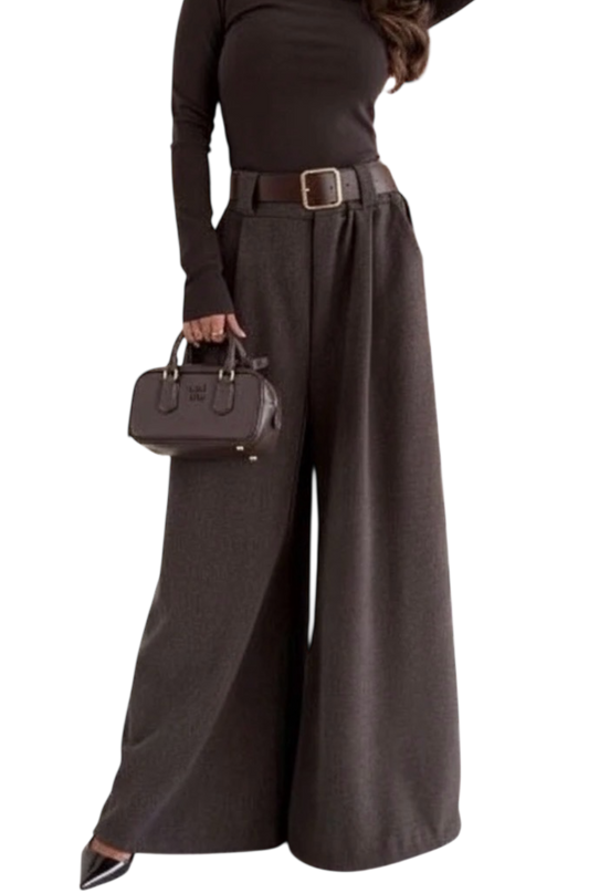 Pantalon flanelle avec ceinture